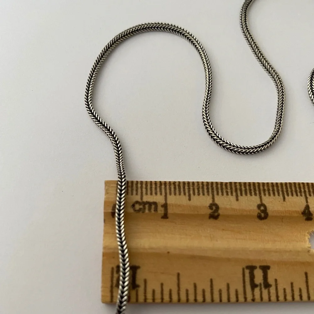 925 silver 21.75” 2mm necklace thick chain 21.75 inches Unisex
